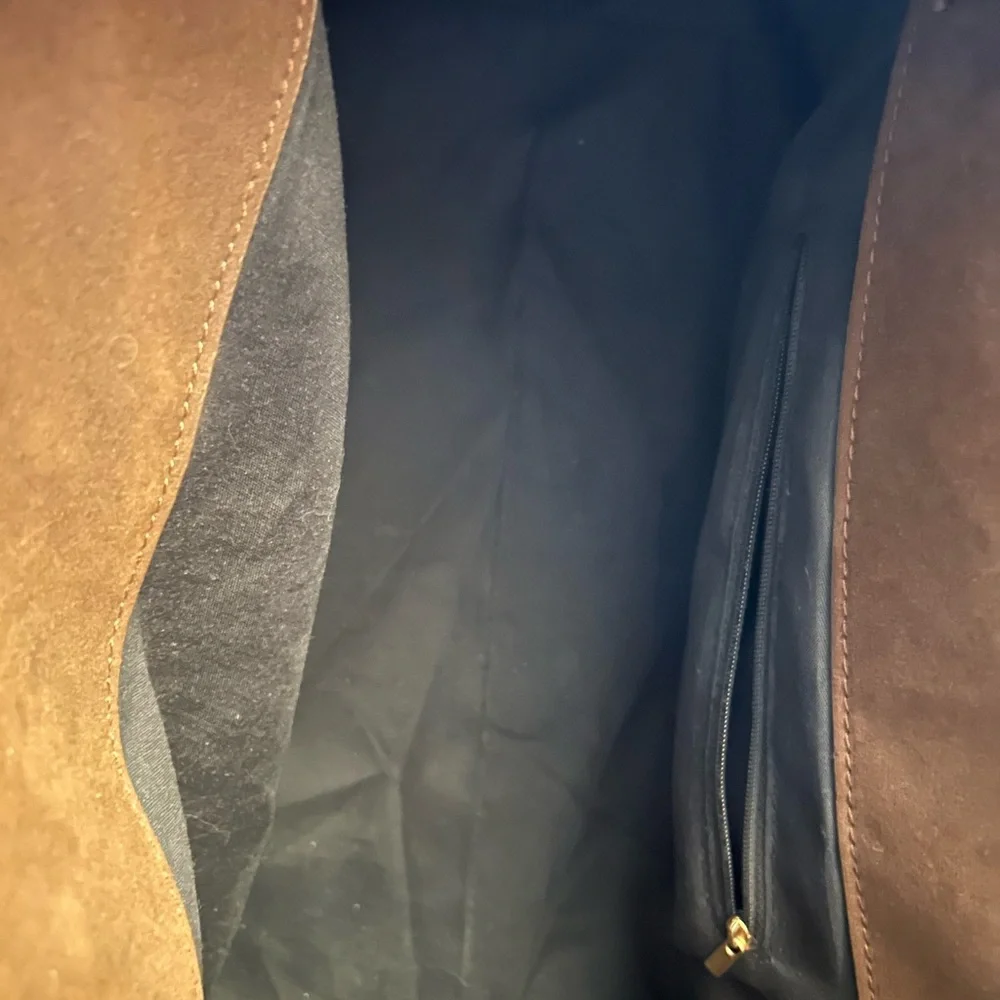 Brown Suede Satchel Bag - Picture 5 of 16